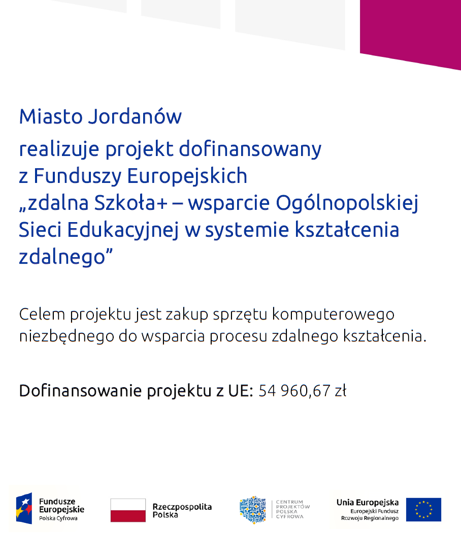 plakat Zdalna szkola plus